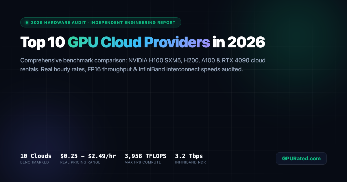Top 10 GPU Cloud Providers 2026 Hardware Benchmark Audit & Comparison